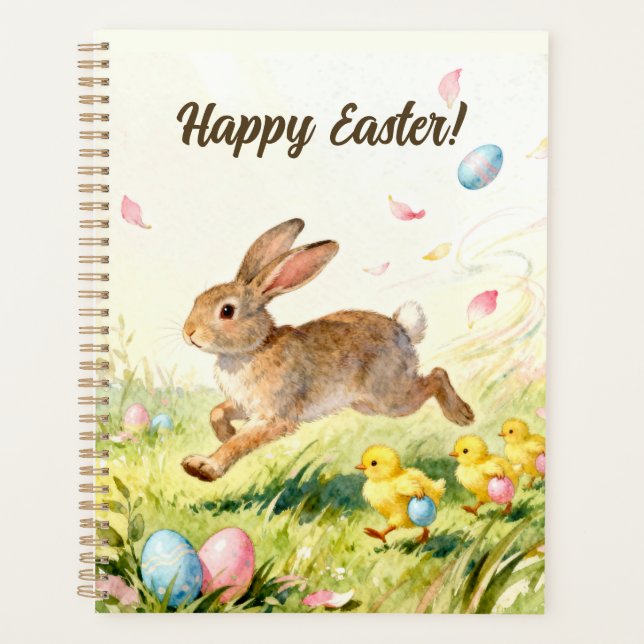 Illustration de printemps de lapin de Pâques vinta (Devant)