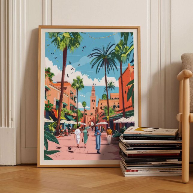 Illustration de Riad marocain Impression du Maroc  (Créateur téléchargé)