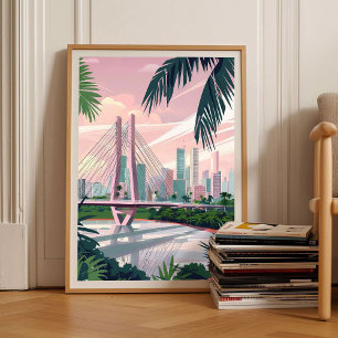 Illustration de São Paulo au Brésil Impression de