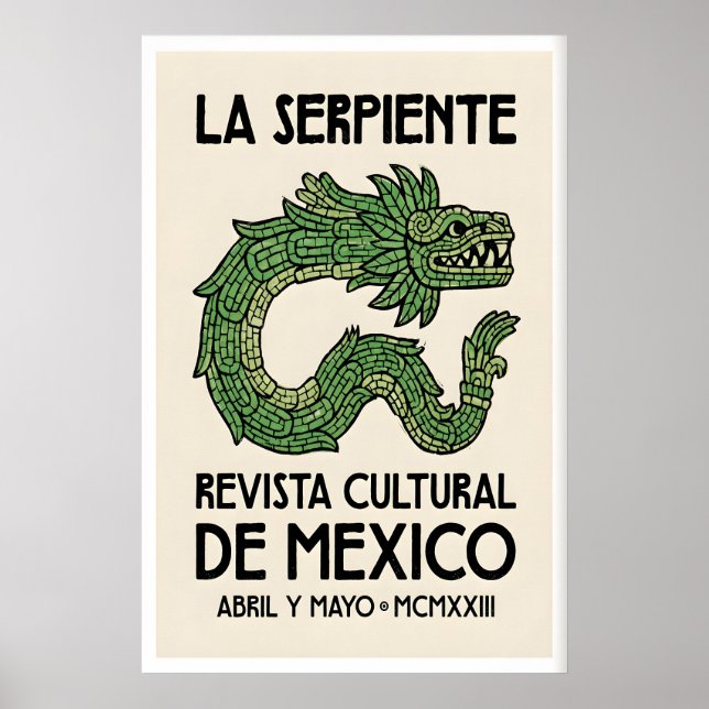 Illustration de serpent Impression Typographie Art (Devant)