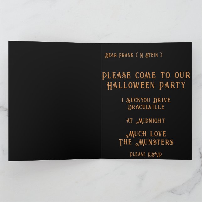 Illustration de Skullington Invitation à une fête  (Intérieur)