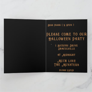 Illustration de Skullington Invitation du parti Ha