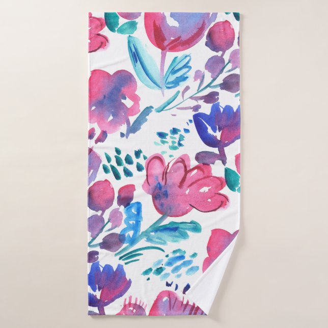 illustration de style boho floral rustique dessiné (Serviette de bain)