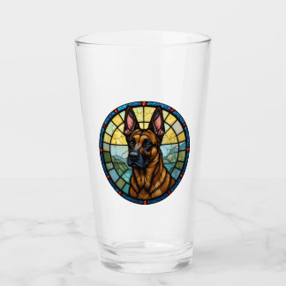 Illustration de style Malinois belge en verre vern