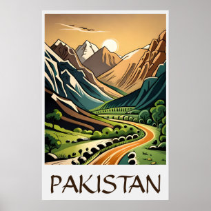 Illustration de style Vintage unique Poster Pakist