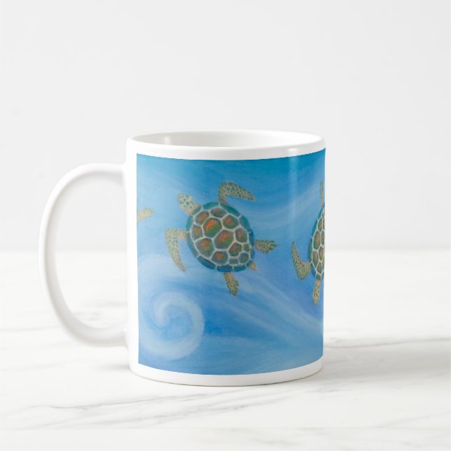 Illustration de tortues de mer - tasse en (Gauche)