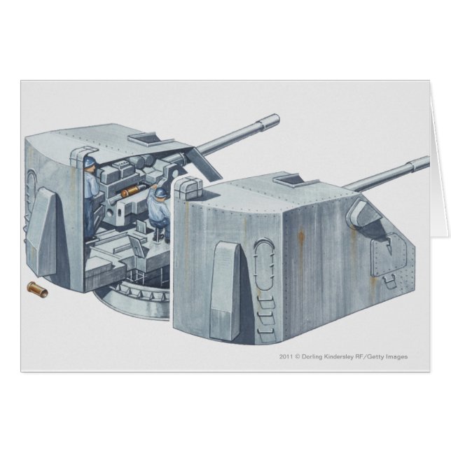 Illustration de tourelle d'arme à feu sur un (Devant horizontal)