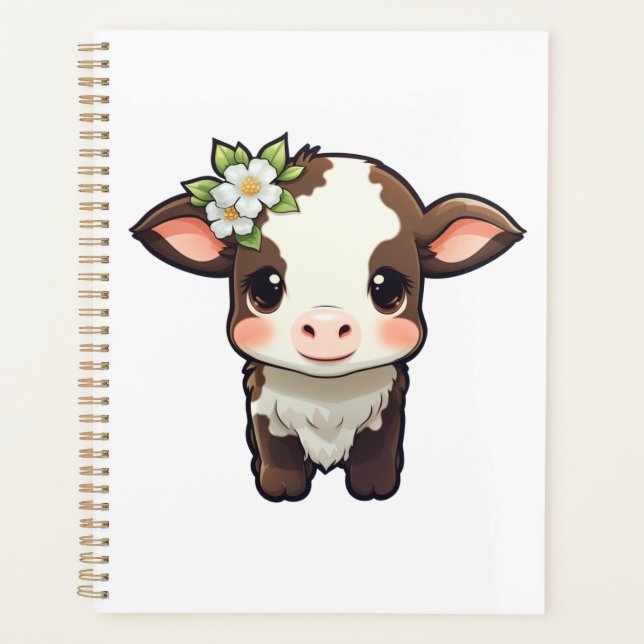 Illustration de vache caricaturale (Devant)