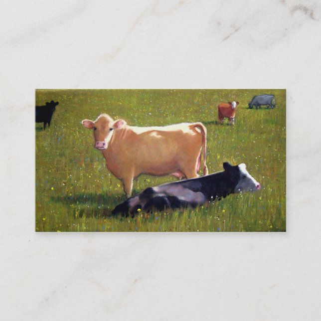 ILLUSTRATION DE VACHE : CARTE DE VISITE (Devant)