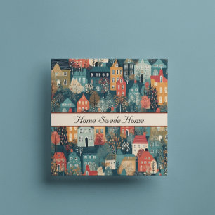 Illustration de village scandinave Maison Suédoise