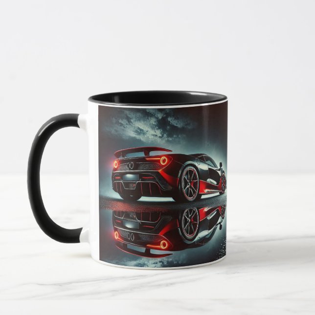 Illustration de voiture moderne sur Mug de café no (Gauche)