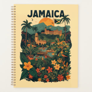 Illustration de voyage à la Jamaïque de style vint