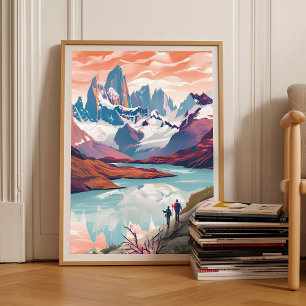 Illustration de voyage au Chili, impression de la