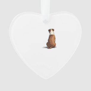 Illustration de vue arrière de bouledogue vintage