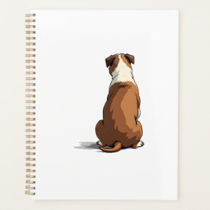 Illustration de vue arrière de bouledogue vintage