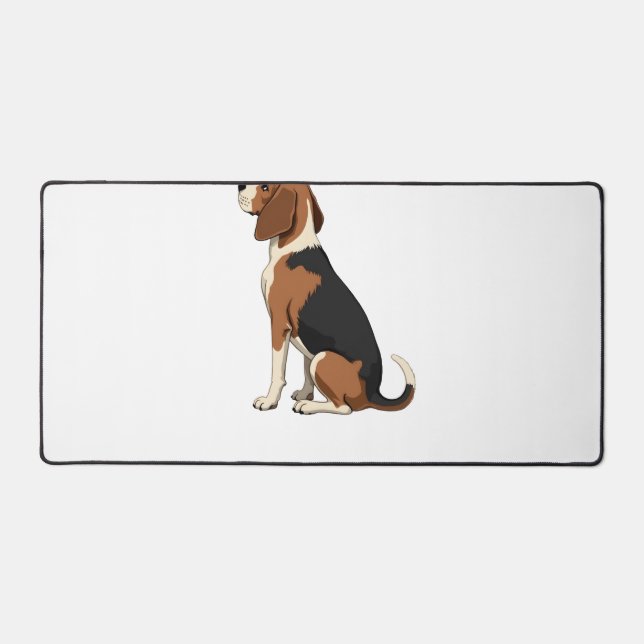 Illustration de vue arrière de chien Beagle vintag (Recto)