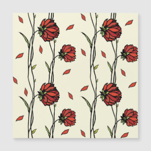 Illustration des fleurs rouges vintages