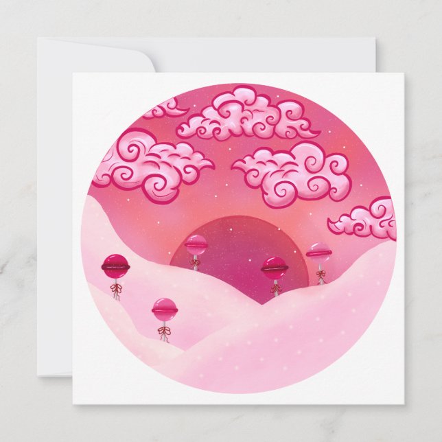 Illustration des sucettes et des beaux nuages (Devant)