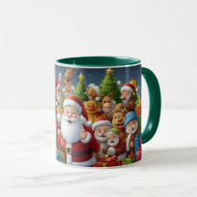 Illustration Dessin de Noël Santa Clause Mug