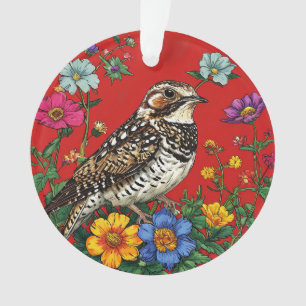 Illustration détaillée d'un oiseau grive