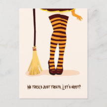 Illustration d'Halloween "Rencontrons-nous" Carte