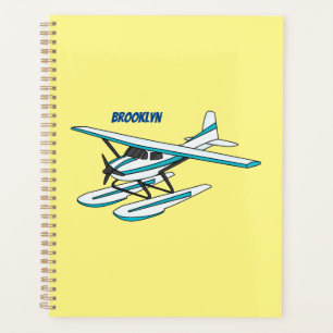 Illustration d'hydravion bleu blanc