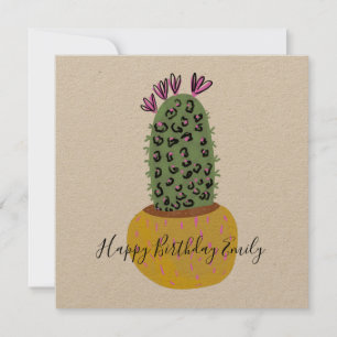 Illustration d'impression animale de cactus 