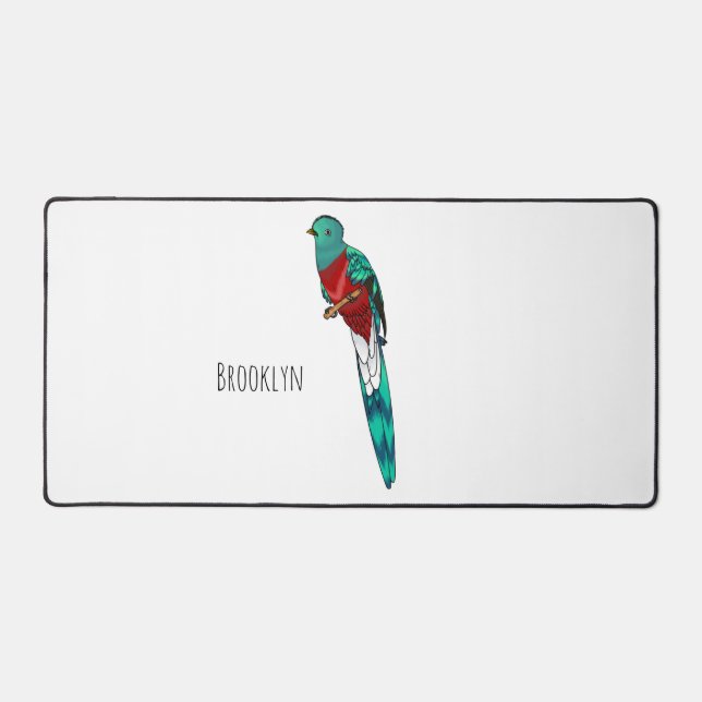 Illustration d'oiseau de quetzal resplendissant (Recto)