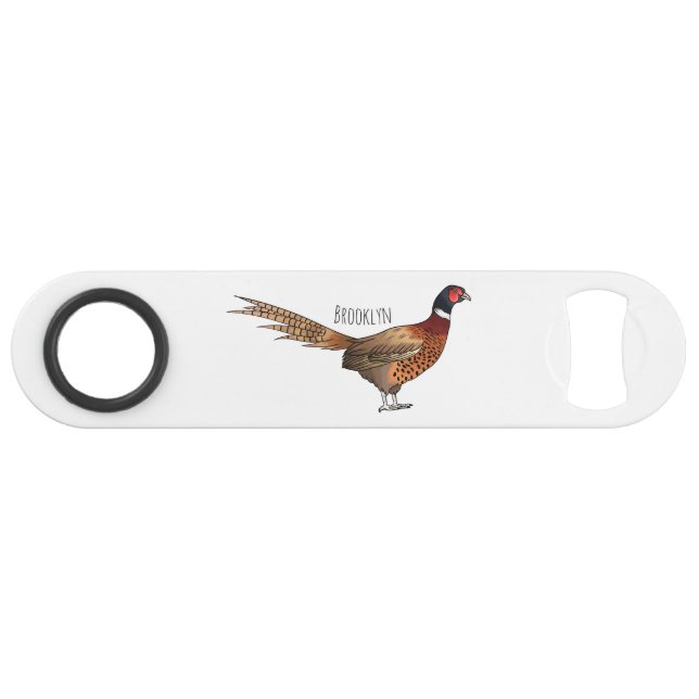 Illustration d'oiseau faisan à cou circulaire (Devant (Horizontal))
