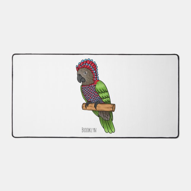 Illustration d'oiseau perroquet à tête de faucon (Recto)