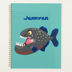 Illustration drôle de piranha affamée