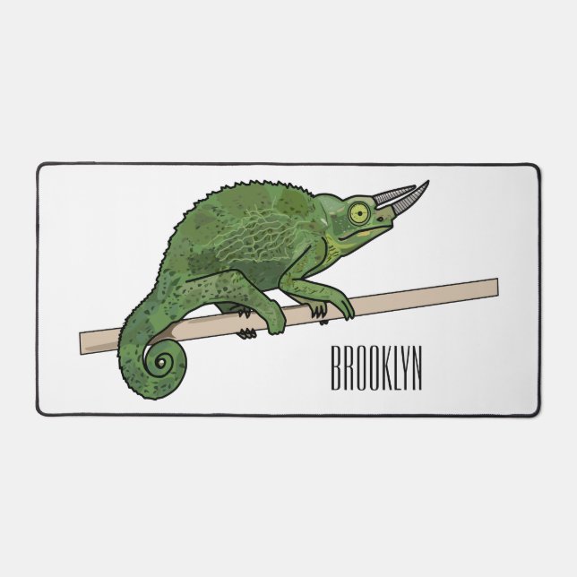 Illustration du caméléon de Jackson (Recto)