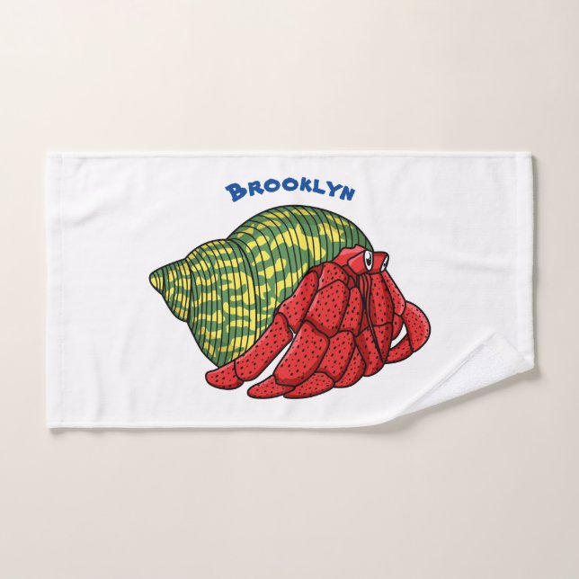 Illustration du crabe mignon (Serviette à main)