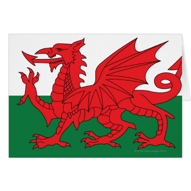 Illustration du drapeau national du Pays de Galles (Devant horizontal)
