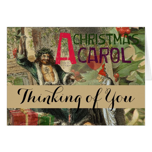 Illustration du Fantôme de Noël Présent Scrooge (Devant horizontal)