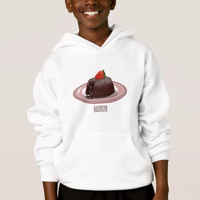 Illustration du gâteau de lave au chocolat (Devant)