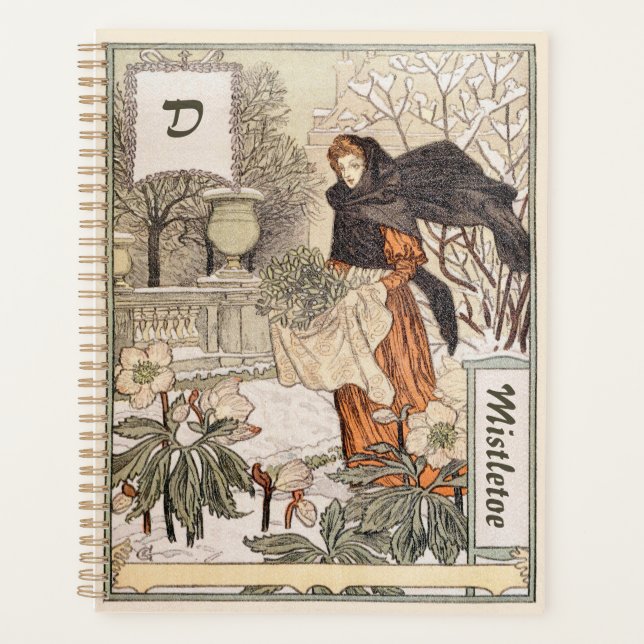 Illustration du jardin d'hiver de décembre Art nou (Devant)