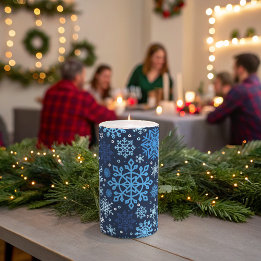 Illustration du lac de neige bleu et blanc de Noël