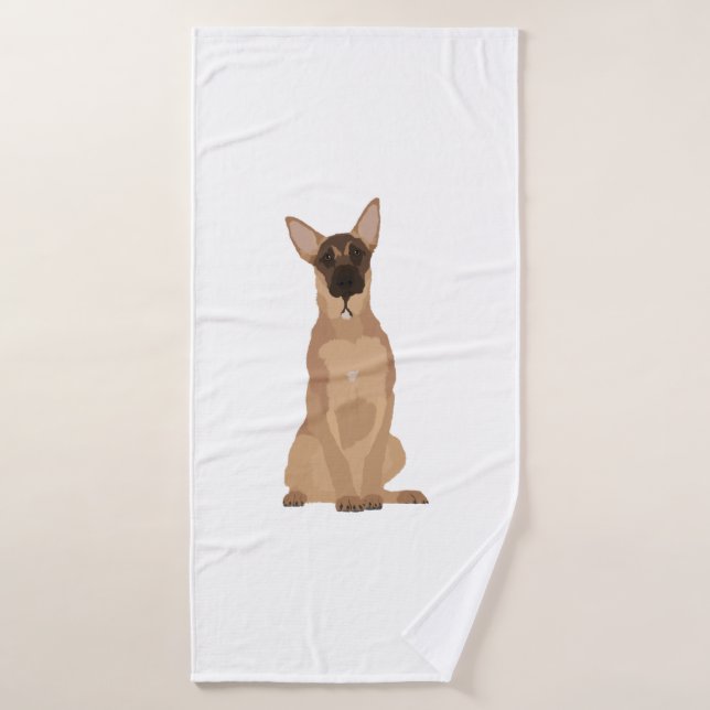 Illustration du Malinois belge ! (Serviette de bain)