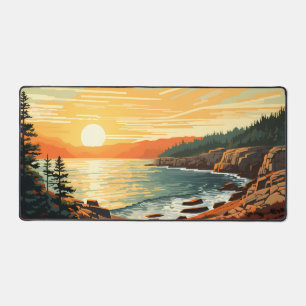 Illustration du parc national Acadia Art rétro