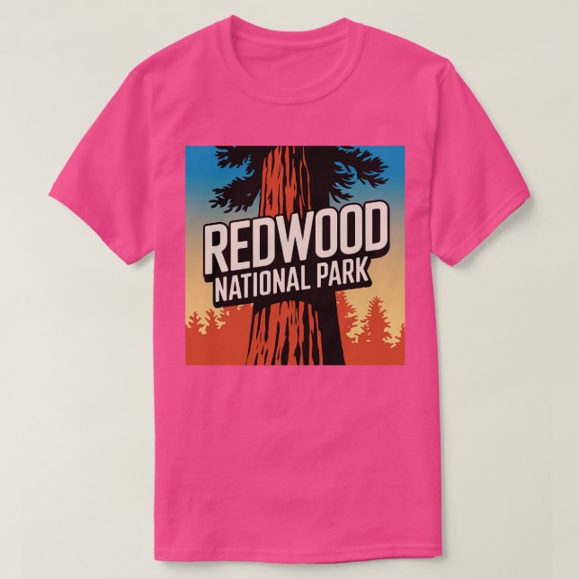 Illustration du parc national Redwood TShirt (Design devant)