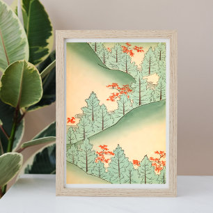 Illustration du paysage japonais Affiche d'impress