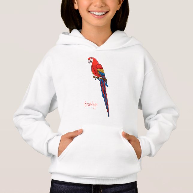 Illustration du perroquet de macaw Scarlet (Devant)