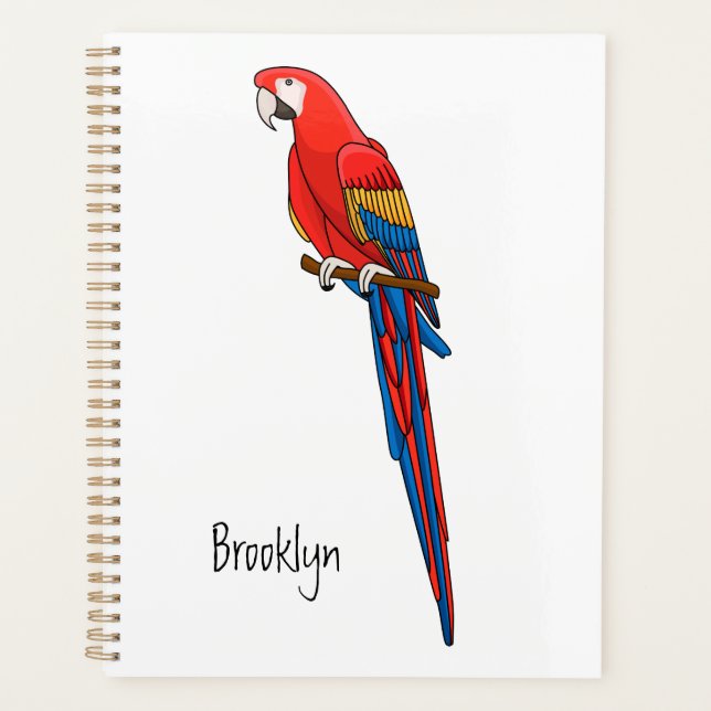 Illustration du perroquet de macaw Scarlet (Devant)