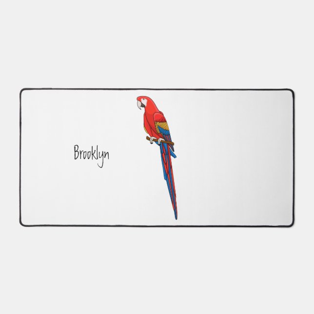 Illustration du perroquet de macaw Scarlet (Recto)
