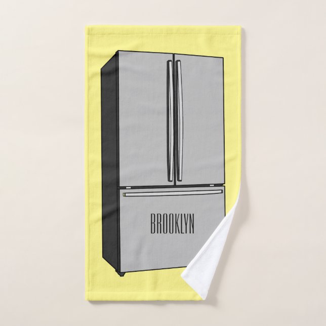 Illustration du réfrigérateur de porte française (Serviette à main)