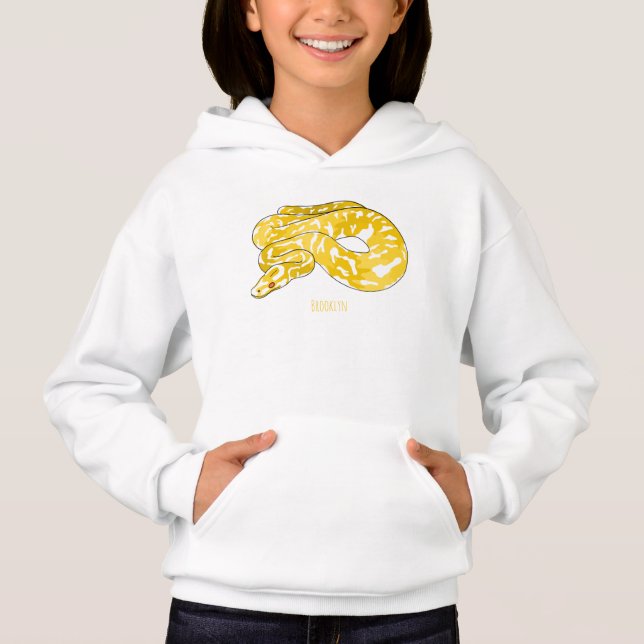 Illustration du serpent python birman (Devant)