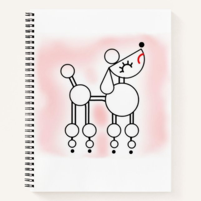 Illustration du vecteur de caniche, Carnet Spiral  (Devant)