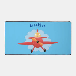Illustration d'un avion rouge volant mignon