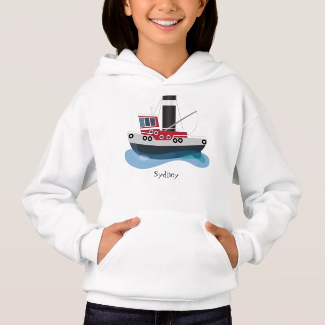 Illustration d'un bateau à chalutier mignon (Devant)